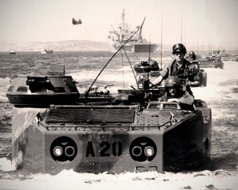 1973 amphibious assault. (photo by Kieth Mosier)