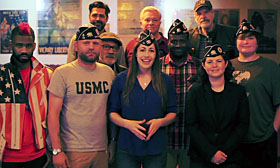 If you watched the tribute above, you may have noticed a few familiar CCs. Micheal Armistead, former LA Chapter president (grey t shirt) and CC Jennifer Brofer, speaking.