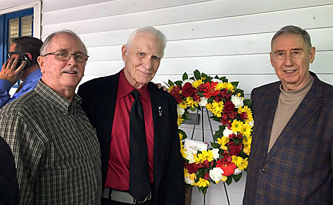 Bob Bayer (l), Dale Dye and Tom Kerr.  All representing the USMCCCA.